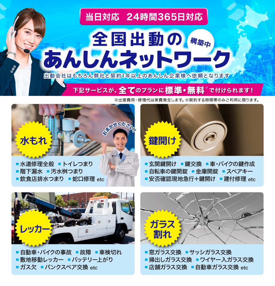ここが違う全プランこのサービスが無料付帯