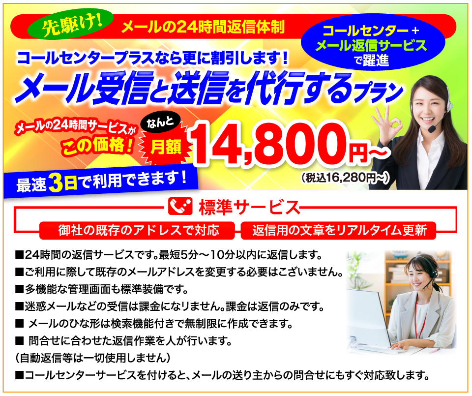 メール受信代行プラン